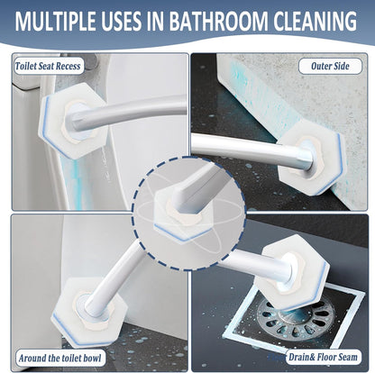 Disposable Toilet Bowl Wand Refills, Toilet Cleaner Refill Pads Compatible with Most Wands, Disposable Toilets Brush Replacement Head Scrubbing Pads for Bathroom Cleaning(100 Packs)