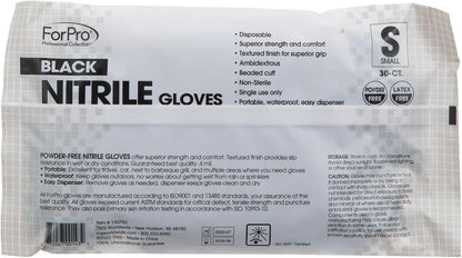 ForPro Disposable Nitrile Gloves, Chemical Resistant, Powder-Free, Latex-Free, Non-Sterile, Food Safe, 4 Mil