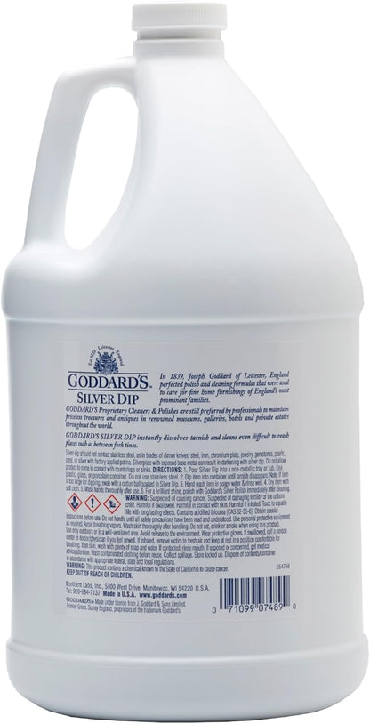 Goddard's Silver Cleaner Dip – Silver Jewelry Cleaner Solution for Filigree Metalwork & Small Items – Professional Use Tarnish Remover – Silverware Cleaning Supplies (10 oz)