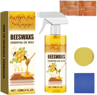 Beeswax Wood Polish Spray,Beeswax Essential Oil Wax,Scratcherase Beeswaxs Wood Floor Spray,Bees Wax Furniture Polish And Cleaner,For Floors And Furniture (2PC)