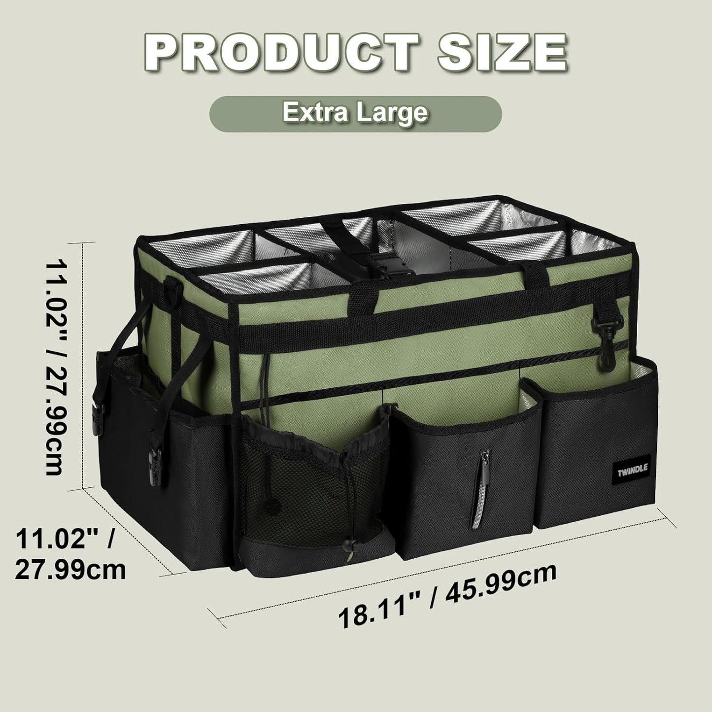 Extra-Large Wearable Cleaning Caddy With Detachable Divider,Cleaning Caddy For Cleaning Supplies Large Cleaning Supply Caddy With Adjustable Shoulder Strap & Waist Belt For Cleaners