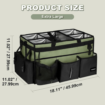 Extra-Large Wearable Cleaning Caddy With Detachable Divider,Cleaning Caddy For Cleaning Supplies Large Cleaning Supply Caddy With Adjustable Shoulder Strap & Waist Belt For Cleaners