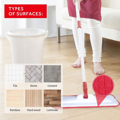 16.5 inch Mop Pads Refills, 3 Pack Microfiber Reusable Replacement Mop Pads Flat Replacements Heads for Wet Or Dry Floor Cleaning and Scrubbing, Grey Tassel Cloth