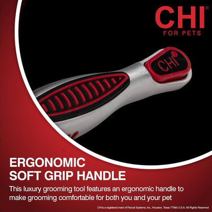 CHI for Dogs Rubber Fur Accumulator Brush, Dog Grooming Tool for Removing Loose Hair and Lint from Coats Furniture Clothing and Car Seats, Flexible Rubber Bristles, Easy Clean Grooming Brush