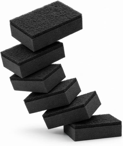 Kitchen Cleaning Sponges, 6 Pack Heavy Duty Scrub Sponges Cleans Fast Non-Scratch Sponge for Washing Dishes and Cleaning Kitchen (Black)
