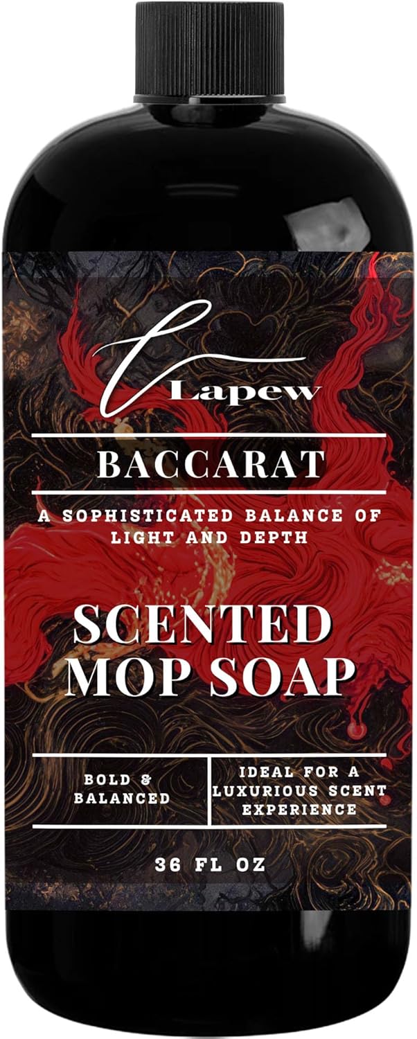 Lapew Santal Scented Mop Soap - Luxury Floor Cleaner Concentrate for Mopping Tile, Laminate, Vinyl & Hardwood | Streak-Free, Low-Foam | 36 oz - Colors A