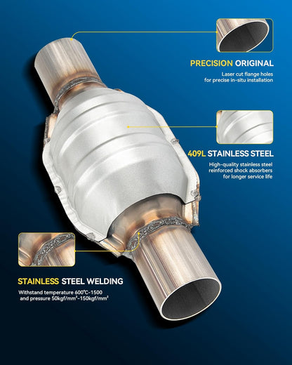 PHILTOP Left and Right Catalytic Converter Replacement For 2005-2010 300 2.7/3.5L V6 RWD, 2006-2010 Charger 2.7/3.5L V6 RWD, 2005-2008 Magnum 2.7/3.5L V6 RWD Replace 55434, 55433 (EPA Compliant) - Colors B