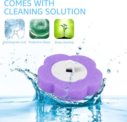 36 Toilet Brush Refills Replacement Heads for Wall Mounted Toilet Cleaning Kit Extended Handle 360 Deep Cleaning Bathroom