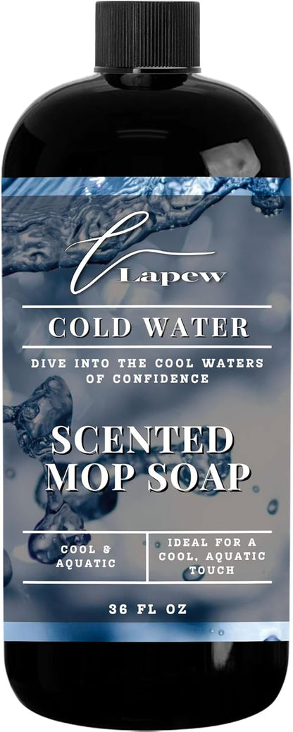 Lapew Baccarat Scented Mop Soap - Luxury Floor Cleaner Concentrate for Mopping Tile, Laminate, Vinyl & Hardwood | Streak-Free, Low-Foam | 36 oz - Colors A