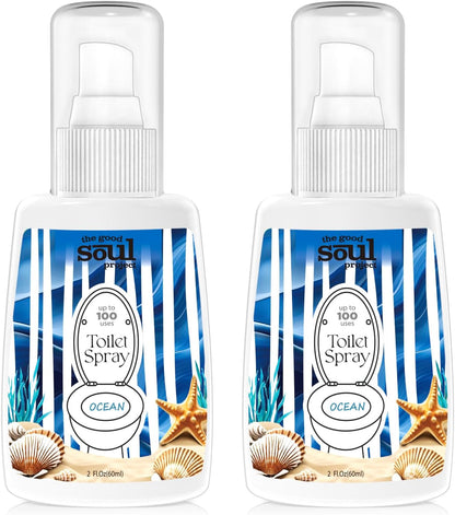 THE GOOD SOUL PROJECT Toilet Spray for Poop, Fresh Citrus, Bathroom Spray Odor Eliminator, 2Fl Oz 2 Pack