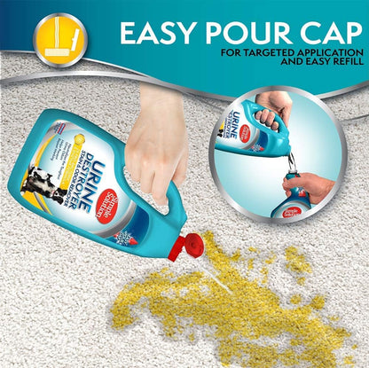 Simple Solution Urine Destroyer, Enzymatic Cleaner and Urine Odor Eliminator, Pet Stain Remover, Dog Pee Stain Destroyer, Cat Urine Neutralizer, Carpet Cleaner, Rug Deodorizer, Spot Cleaner, 1 Gallon