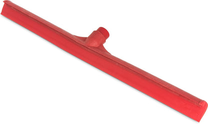 SPARTA 24" Floor Squeegee Replacement Head, Seamless Rubber with Rust-Free Plastic Frame for HACCP Compliance, Heavy-Duty Industrial Use, Thermoplastic Rubber, 24 Inches, Red
