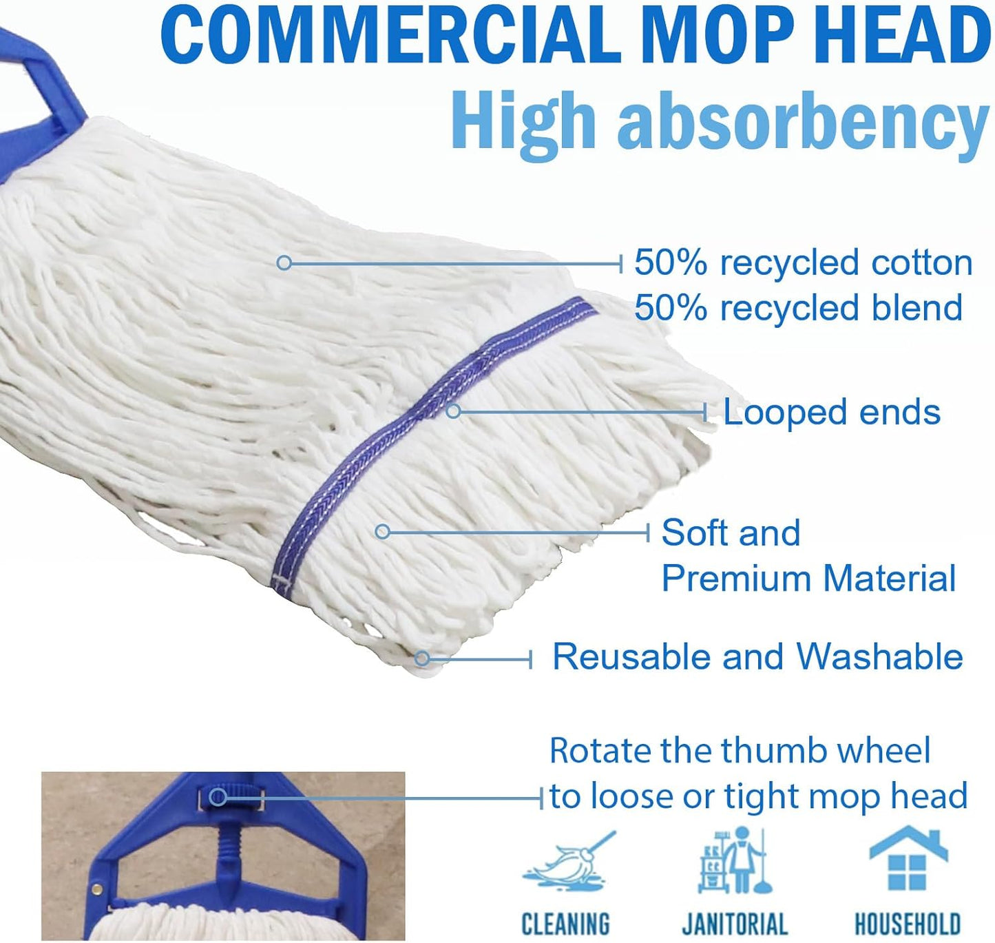 35 Qt. Side-Press Mop Bucket and Wringer Combo on Wheels Yellow for Professional/Industrial/Business Heavy-Duty Floor Cleaning/Mopping,Including Industrial Mop and Rubber Gloves