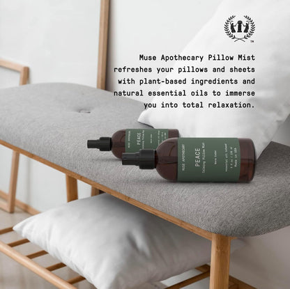 Muse Apothecary Linen Ritual - Aromatic, Soothing, and Relaxing Linen Spray for Bedding, Laundry and Fabric Spray Freshener - Infused with Aromatherapy Essential Oils - Lavender Serenity