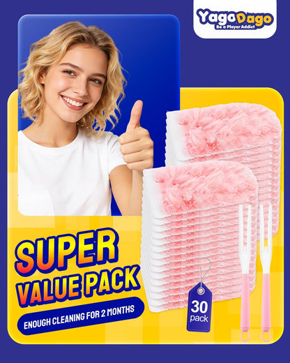 20 Count Duster Refill Compatible with Swiffer Hand Duster, Lavender Flavor Disposable Heavy Duty Duster Refills, Dusters Refills for Cleaning, Blinds & Ceiling Fan (Handle is Not Included)