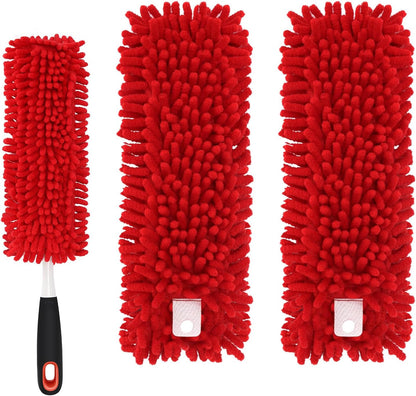 Reusable Microfiber Duster Refills Compatible with OXO & for MR.SIGA Duster- Washable Dusters Refill for OXO Good Grips Extendable Duster for Cleaning, 4 Pack (Handle is Not Included)