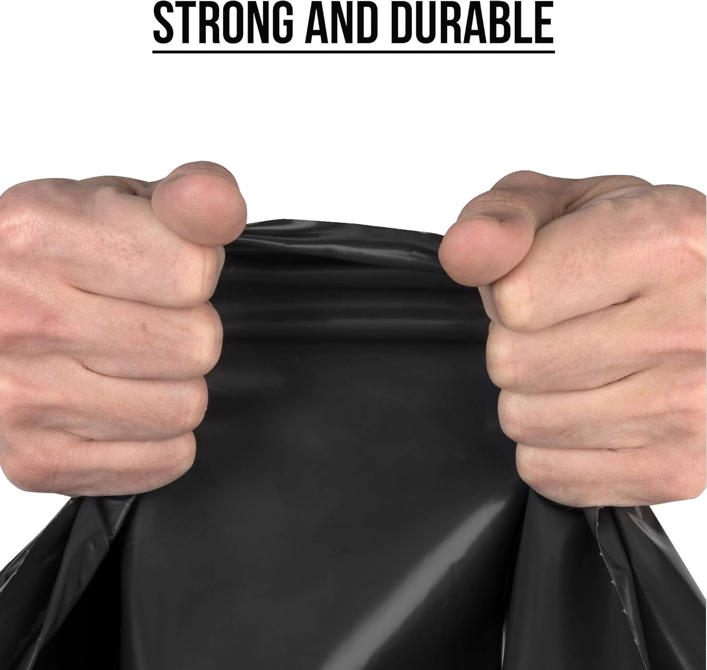AmazonCommercial Construction Contractor Bag, Puncture Resistant, 42 Gallon, 3 Mil, 50 Count