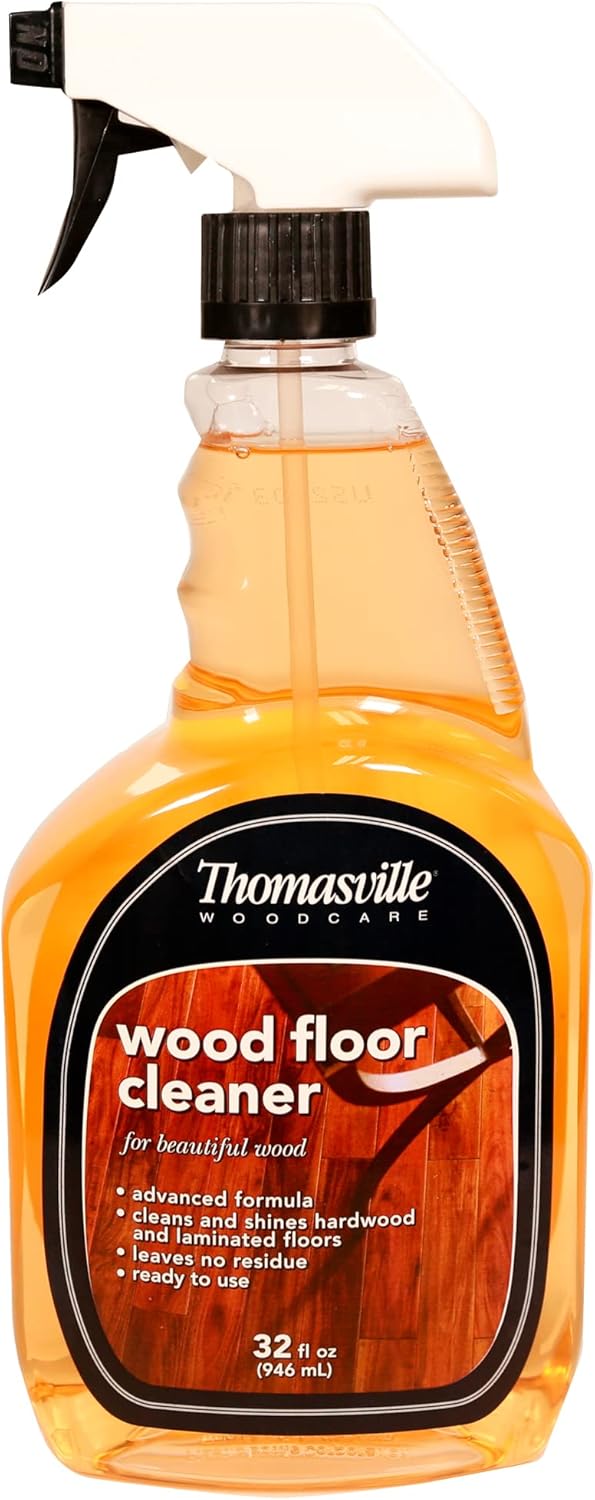 Thomasville WOOD FLOOR CLEANER – Use on Hardwood, Laminated or Faux Finished Floors. Shine Restorer Protector, Surface Cleaner House Cleaning Supplies Home Improvement, Natural Look, Cuts Grease