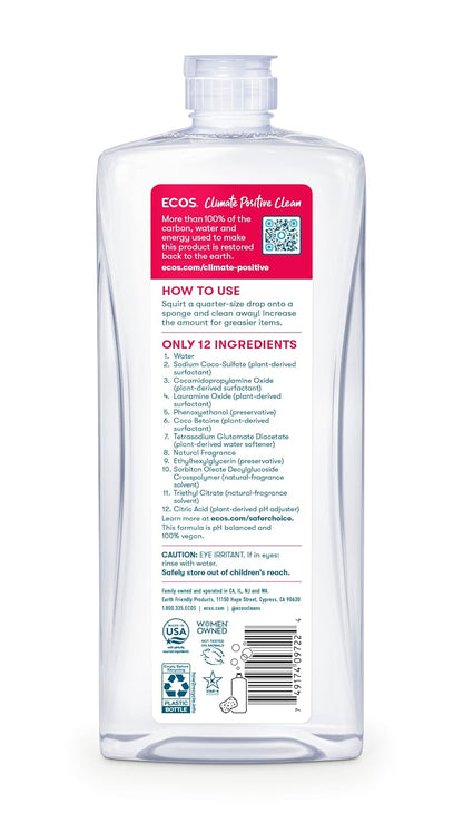 Earth Friendly Products Dishwashing Liquid, Natural Grapefruit, 25 Ounces, Orange (PL972212)