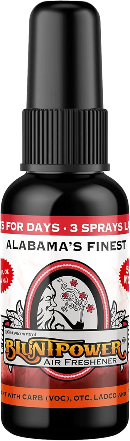 BluntPower Oil Based Concentrated Air Freshener and Oil for Diffuser - Air Freshener Spray For Room, Car, Bathroom - Concentrated Room Deodorizer & Odor Eliminator Spray - Cherry 1.5oz. (3 Pack)