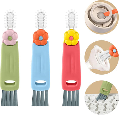 3 in 1 Cup Lid Gap Cleaning Brush Set, Multifunctional Insulation Bottle Cleaning Brush, Cup Lid Gap Cleaner, Home Kitchen Crevice Brush Cleaning Tools