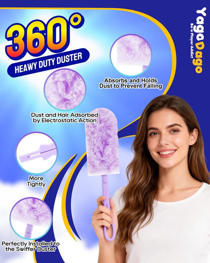 20 Count Duster Refill Compatible with Swiffer Hand Duster, Lavender Flavor Disposable Heavy Duty Duster Refills, Dusters Refills for Cleaning, Blinds & Ceiling Fan (Handle is Not Included)