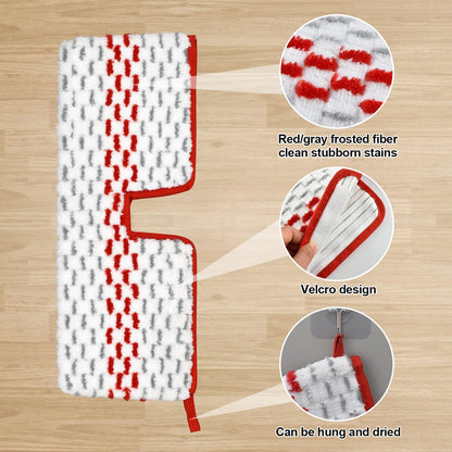 Microfiber Dust Mop Set for Floor Cleaning, Flat Mop for Wet & Dry to Clean Washable Flip Mops Pad for Ocedar Hardwood Floor 'N More 3-Action Mop, Adjustable 58" Mops Handle & 2 Reusable Refill & Base