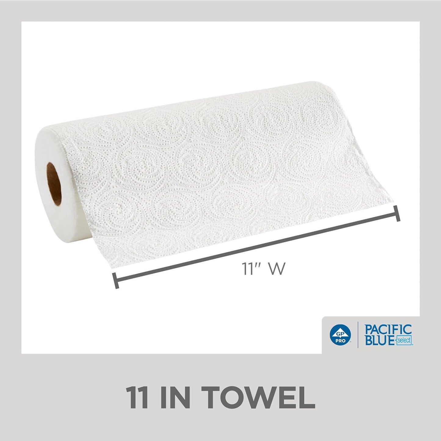 Georgia-Pacific Pacific Blue Select 2-Ply Perforated Roll Paper Towel, White, 85 Sheets Per Roll, 30 Rolls Per Case, 27385