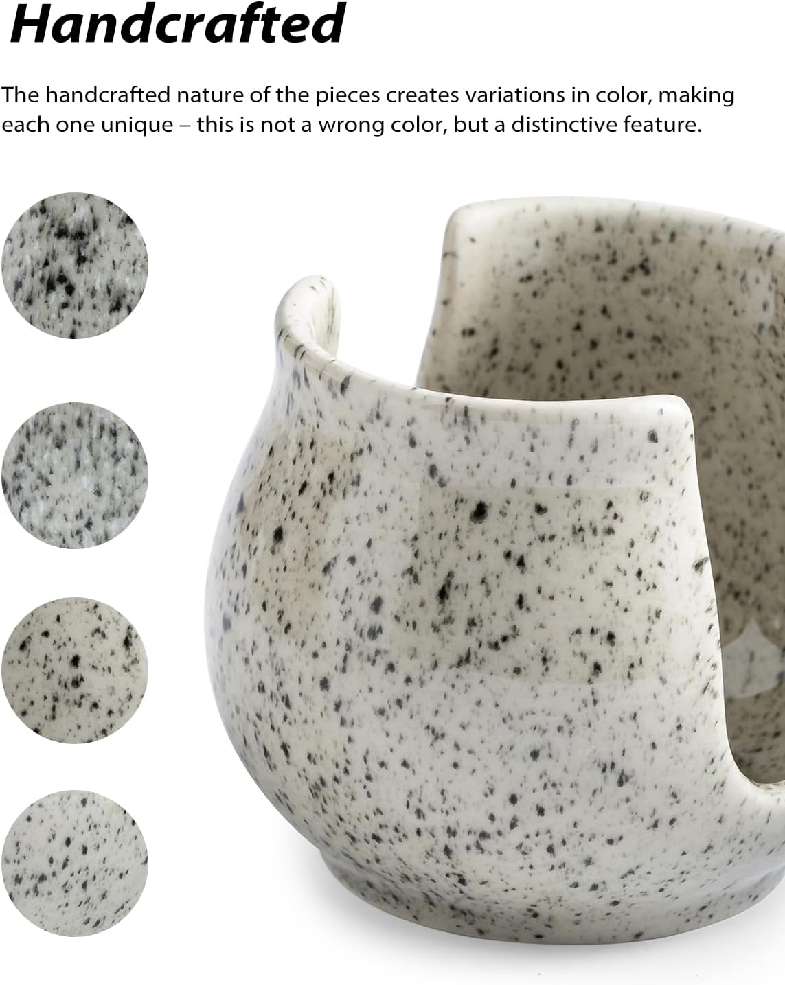 Zoeeker Sponge Holder for Kitchen Sink, Ceramic Dish Sponge Dish Rack Scrubby Caddy Kitchen Organizer Cute Sink Caddy Organizer, Farmhouse Decor, Speckled Glaze