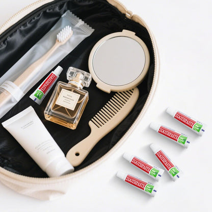 Travel Size Mini 0.176 oz Toothpaste Bulk, Disposable Mint Flavor Pocket Teeth Paste Small Essential Toothpaste for Travel, Home/Hotel/Guests/Charity/Homeless/Camping Oral Care Single Use, 30 Tubes