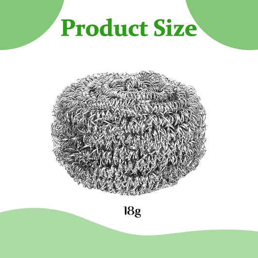 72 Pieces Stainless Steel Scrubber Bulk Steel Wool Scrubber Metal Sponge Wire Scouring Pad Heavy Duty Clean Dish Pot Pan and Oven for Kitchen, Bathrooms, and More