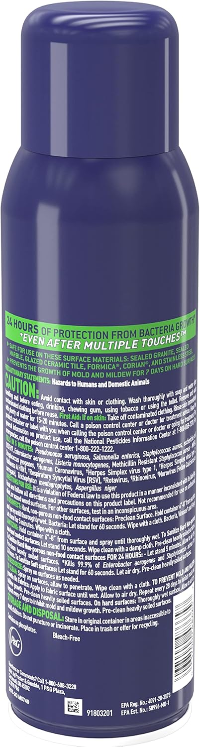 Microban 24 Hour Disinfectant Sanitizing Spray, Fresh Scent, 15oz