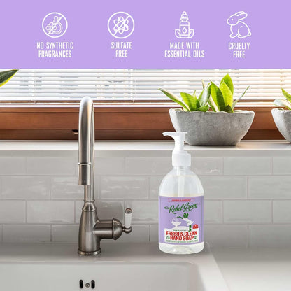 Rebel Green Fresh & Clean Hand Soap Refill - Natural Liquid Hand Soap Refill for Bathroom & Kitchen - Lavender & Grapefruit Scent, 32 Fl Oz