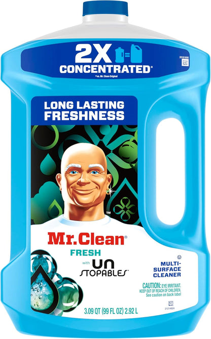 Mr. Clean 2X Concentrated Multi Surface Cleaner with Unstopables Fresh Scent 41 fl oz