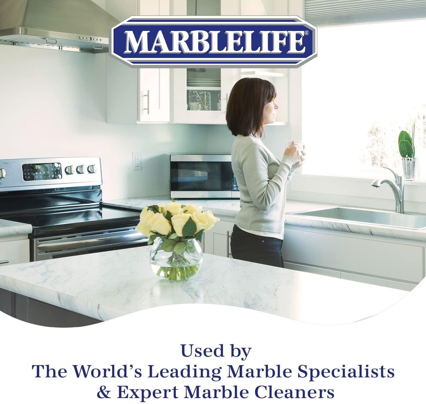 Marblelife Granite & Quartz Cleaner, Safe & Powerful Granite Countertop Cleaner, Oil & Wax Free Quartz Countertop, Effective Stone Care & Cleaning, 32oz Spray