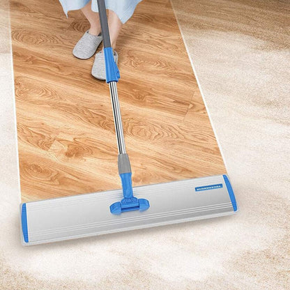 2-in-1 Microfiber Mop for Wet & Dry Use, 15-Inch with 4 Washable Pads, Adjustable Handle for Effortless Deep Cleaning and Floor Protection