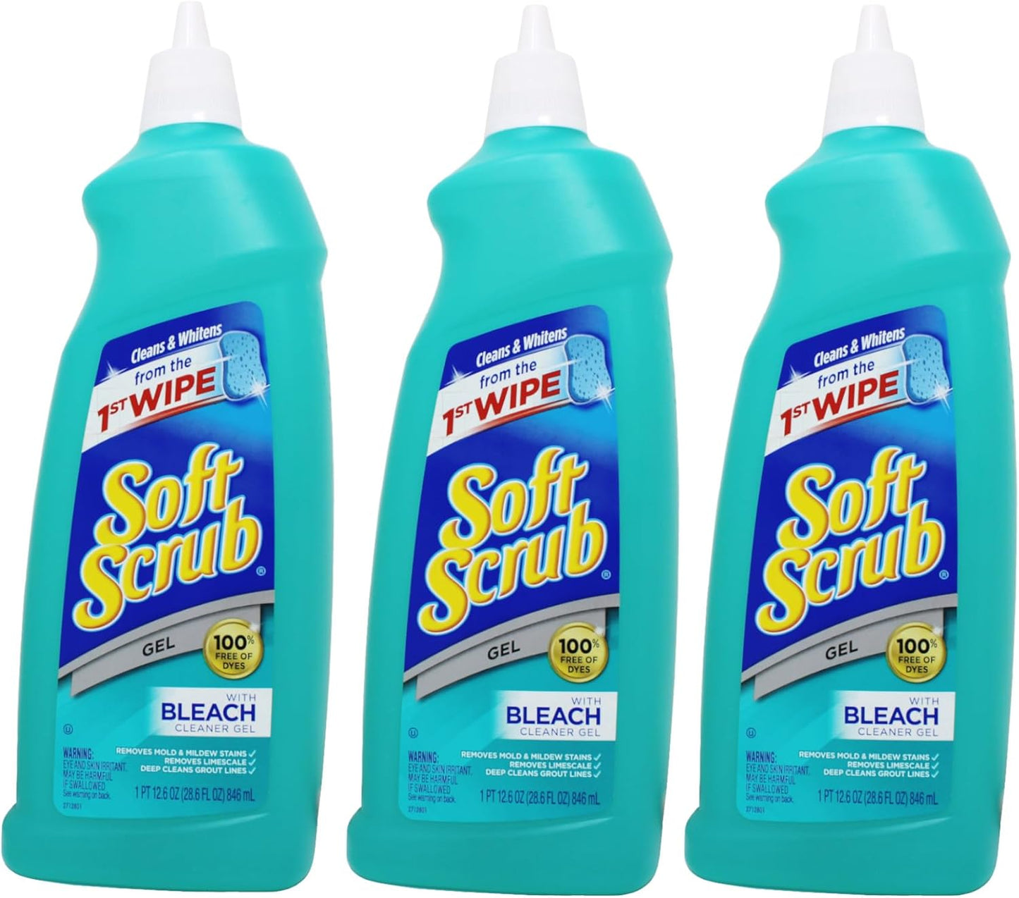 Soft Scrub Soft Scrub Gel Cleanser with Bleach - 28.6 oz (3 Pack)