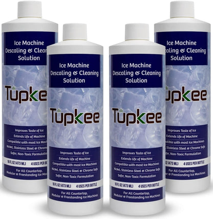 Ice Machine Cleaner Nickel Safe - 16oz, Compatible for Affresh, Whirlpool 4396808, Manitowoc, Kitchenaid, Scotsman Ice Maker Cleaner Descaler - Pack of 4