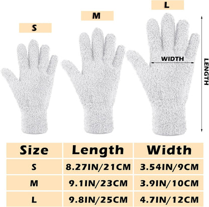 Patelai 3 Pairs Microfiber Plant Dusting Gloves Leaf Cleaning Gloves for Indoor Plants, Blinds, Furniture, House (Green Yellow,Blue,Pink,Medium)