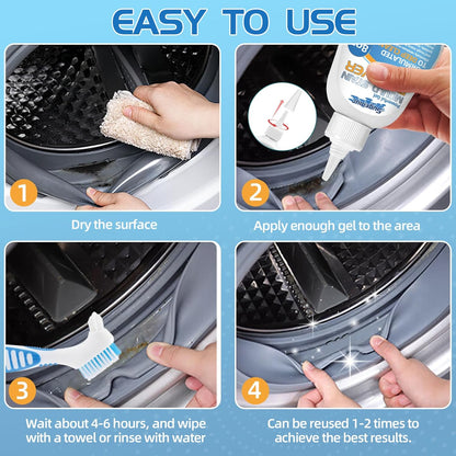 Sugelary Mold Stain Cleaner Gel, 8 Fl oz All-Purpose Gel for Home Use on Washing Machine Gasket, Bathroom Grout, Sink, Shower, Caulk, and Front Loader Seal