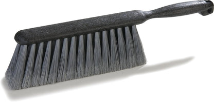 SPARTA Flo-Pac Counter Brush, Bench Brush, Dustpan Brush with Flagged Bristles for Counters, Floors, And Fireplace, 8 Inches, Gray