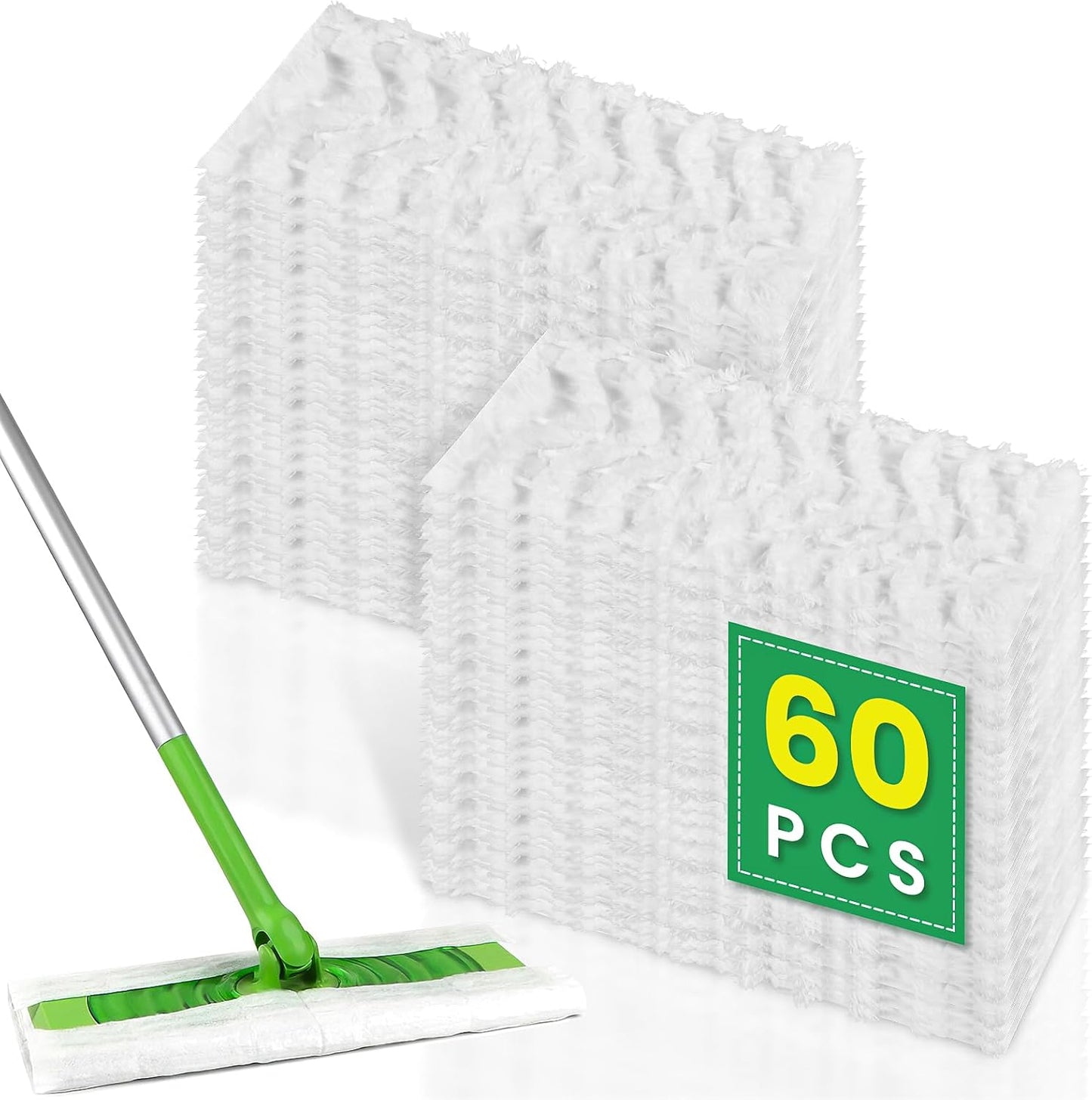 Pure Realm 40 Cout Power Mop Pads Refills for Powermop , Multi-Surface Disposablen swiffer Power Mop Pads，Unscented Spray Cleaning Repalcement Pads Refill