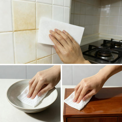 Magic Sponge Eraser Sheets, 35 Pack White Melamine Sponge, Upgrade Convex Point Melamine Eraser for Kitchen Shoe Furniture Bathroom Shower