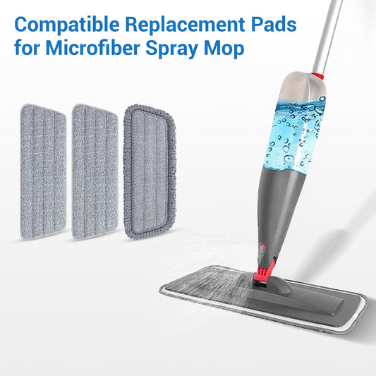 6Pcs Microfiber Mop Replacement Pads,Compatible with Wet/Dry Mop Floor Cleaning Pad Fit All Spray Mops,14.9 * 4.7’’ Size Spray Mop Pads Refills