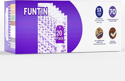 Funtin Power Mop Pads for Swiffer PowerMop, Unscented Disposable Mop Refills, Thickened Multi-Surface Replacement Mopping Pad, Dry & Wet Use for Floor Cleaning (40 Packs)