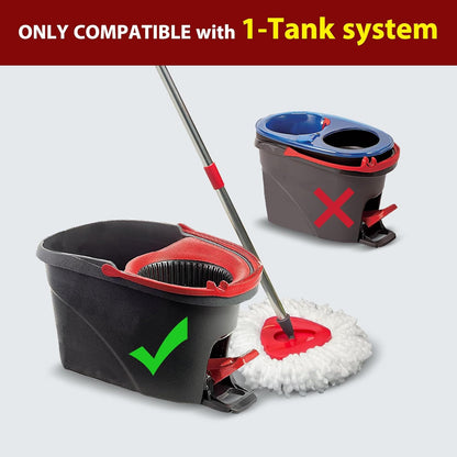Mop Replace Head, 3 Pack Spin Mop Replacement Head Easywring 1-Tank System, Easy Cleaning, Microfiber, Machine Washable