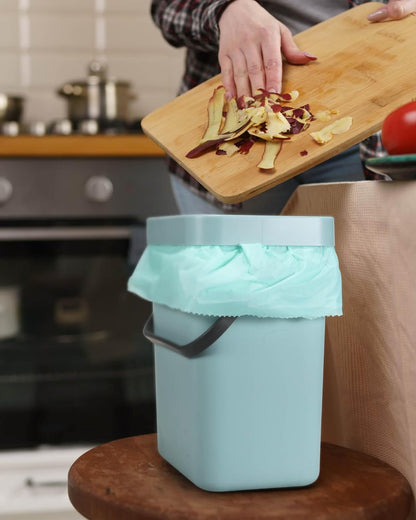 Compostable Trash Garbage bags,AYOTEE 13-15 Gallon Tall Kitchen Trash Bags,Heavy Duty Unscented 1.18Mils 55 Liter,60 Count,Strong Thicken Rubbish Waste Can Liners for Kitchen Garden Home
