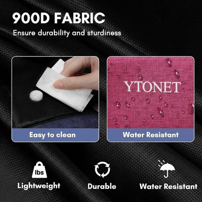 Ytonet Wearable Cleaning Caddy Bag, Large Cleaning Supplies Organizer with 4 Foldable Dividers, Kitchen Caddy Organizer with Handle & Adjustable Shoulder Straps for Cleaners & Housekeeper, Blue