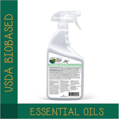 Black Diamond Stoneworks Granite Counter Cleaner: USDA Certified BIOBASED- Safe for Granite and other stone countertops. Safe for food contact formula to keep your countertops looking fresh and clean!