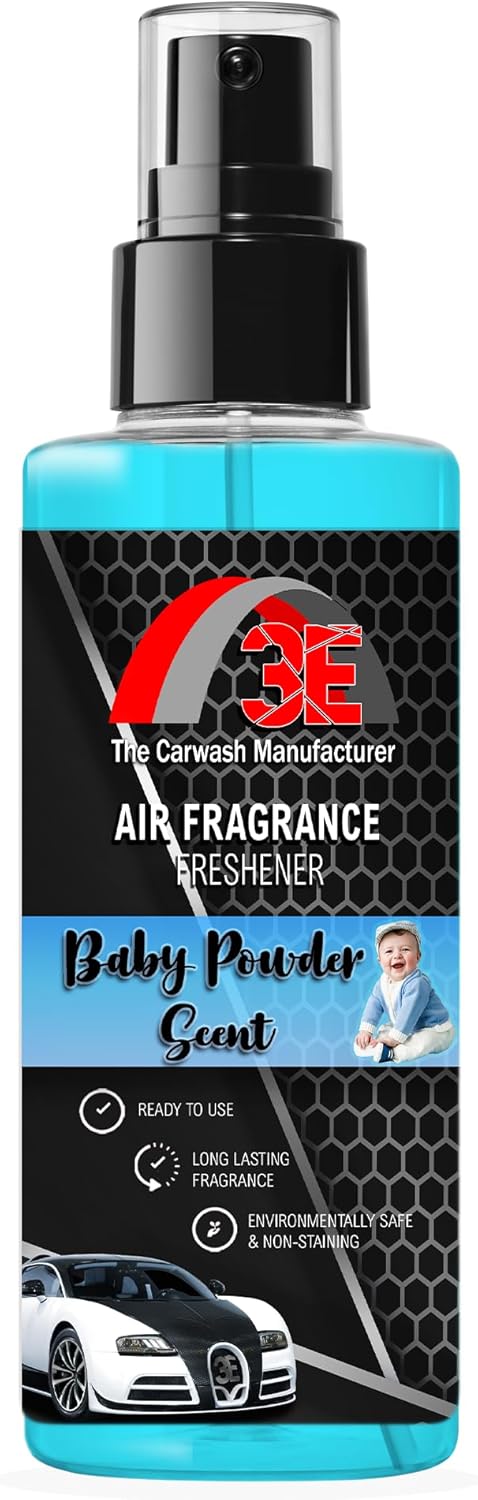 3E Air Freshener Baby Powder Scent and Odor Eliminator Premium Smell Fragrance Premium Smell Great for Cars, Trucks, SUVs, RVs, Home, Office, Dorm Room & More, 4oz
